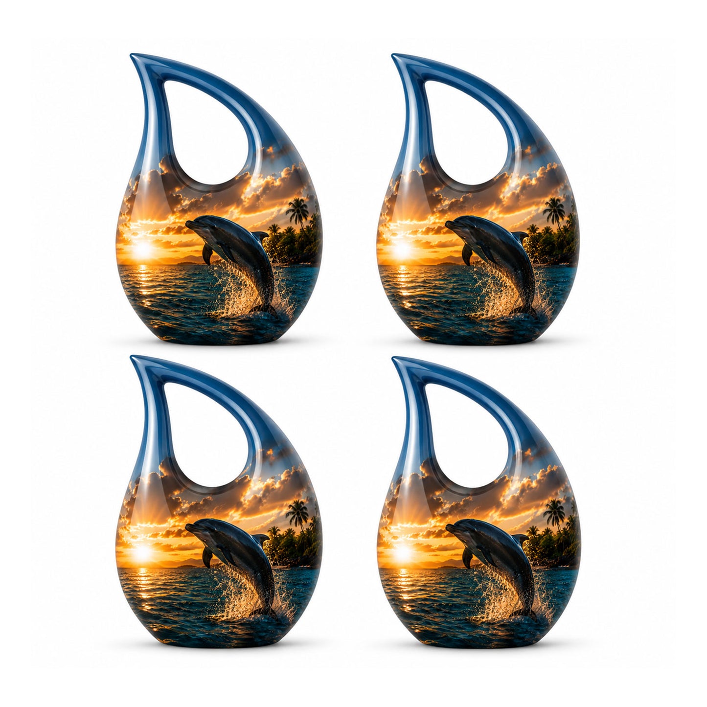 Blue Dolphin Cremation Urn
