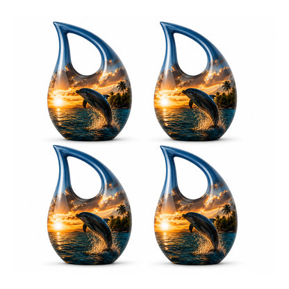 Blue Dolphin Cremation Urn