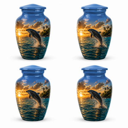Blue Dolphin Cremation Urn