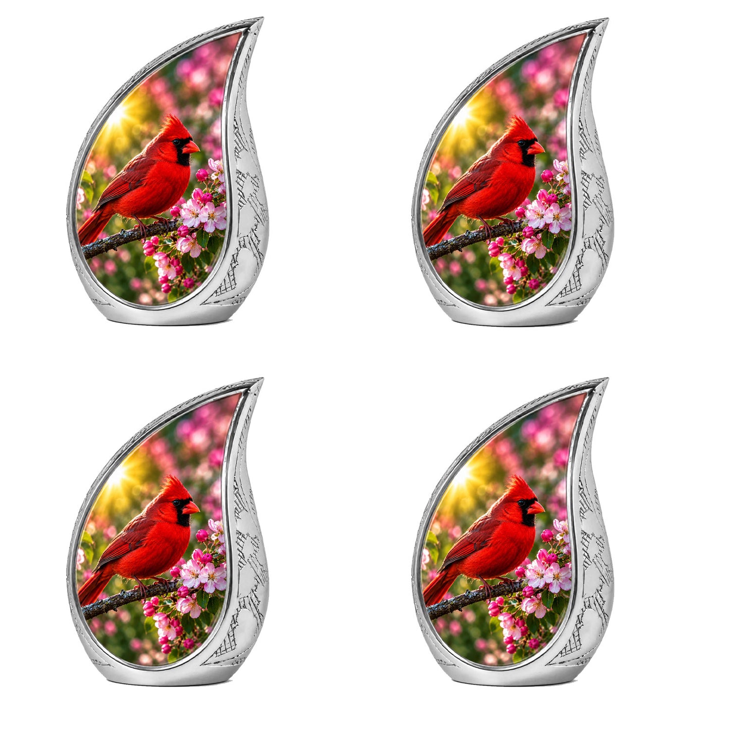 Cardinal Bird Cremation Urn for Ashes