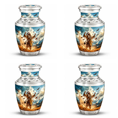 American Chief Eagle Feathers Cremation Urn for Ashes