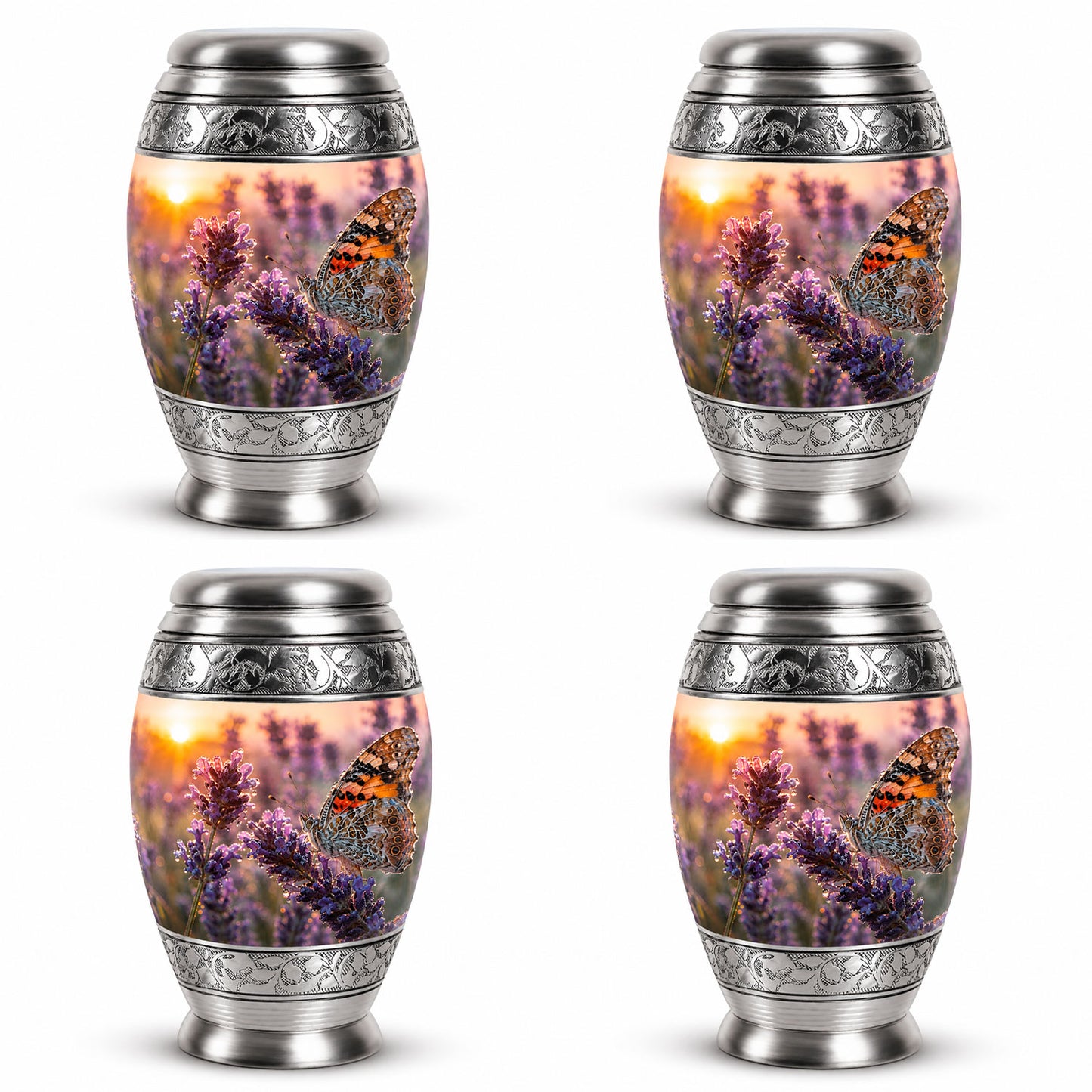 Lavender Fields Butterfly Cremation Urn