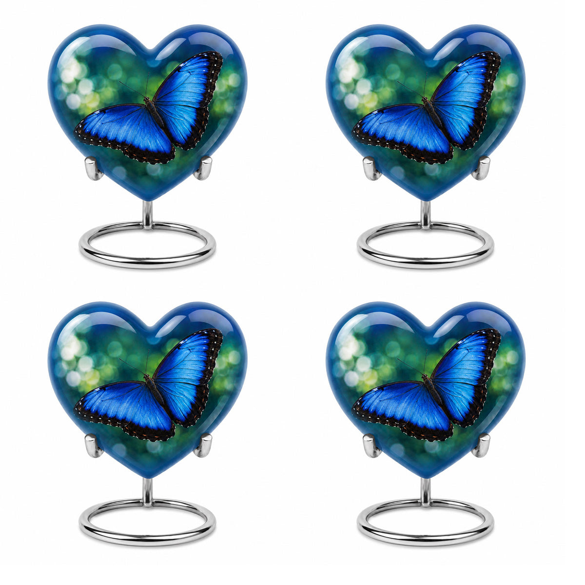 Blue Morpho Butterfly Cremation Urn for Ashes