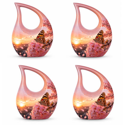 Cherry Blossom Butterfly Cremation Urn for Ashes