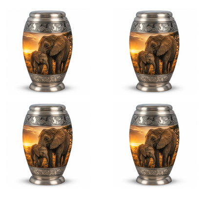 Elephant Family Cremation Urn For Ashes