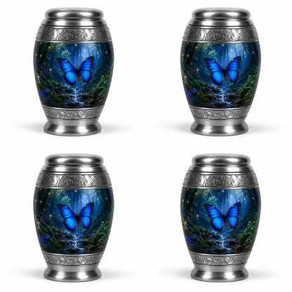 Blue Butterfly Cremation Urn for Ashes