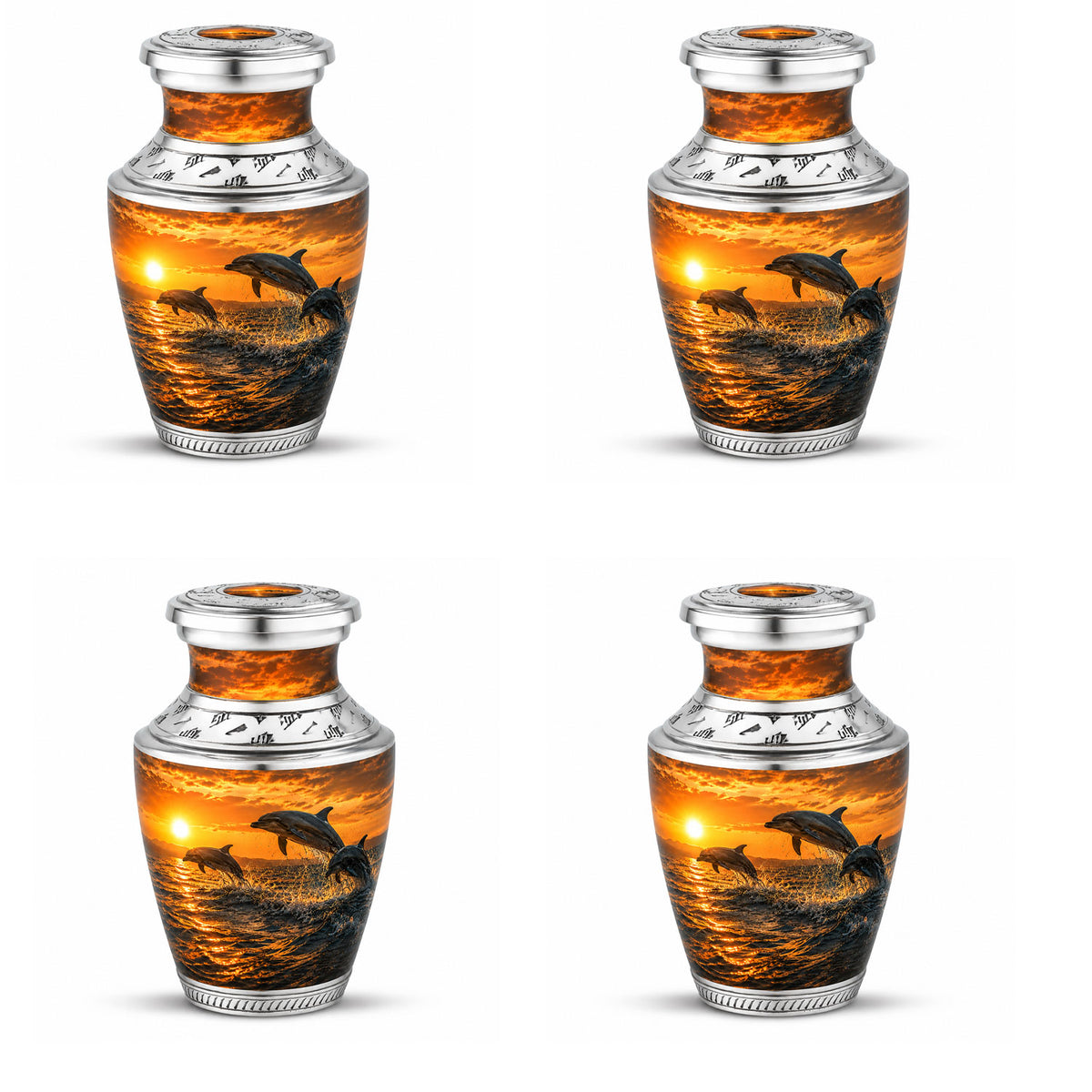 Oceanic Dolphin Family Cremation Urn