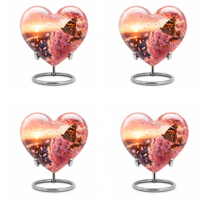 Cherry Blossom Butterfly Cremation Urn for Ashes