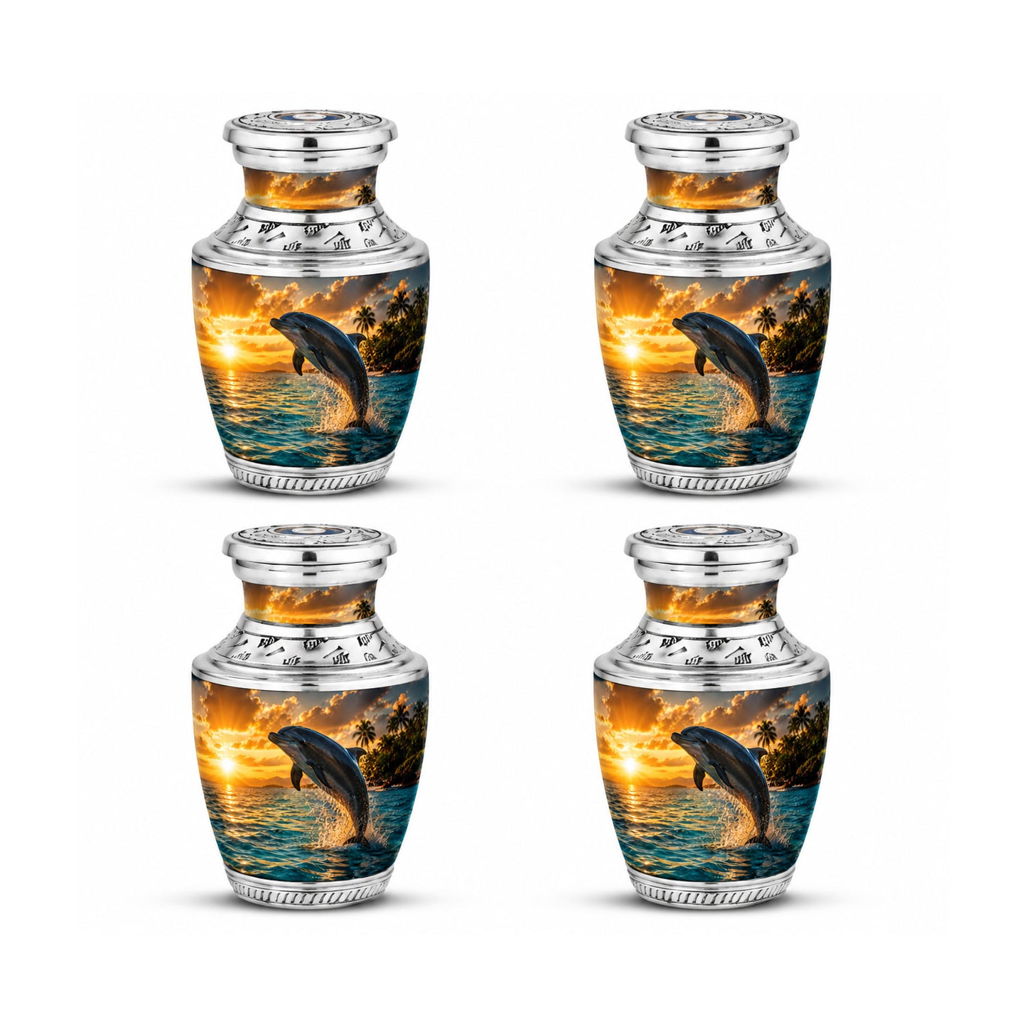 Blue Dolphin Cremation Urn