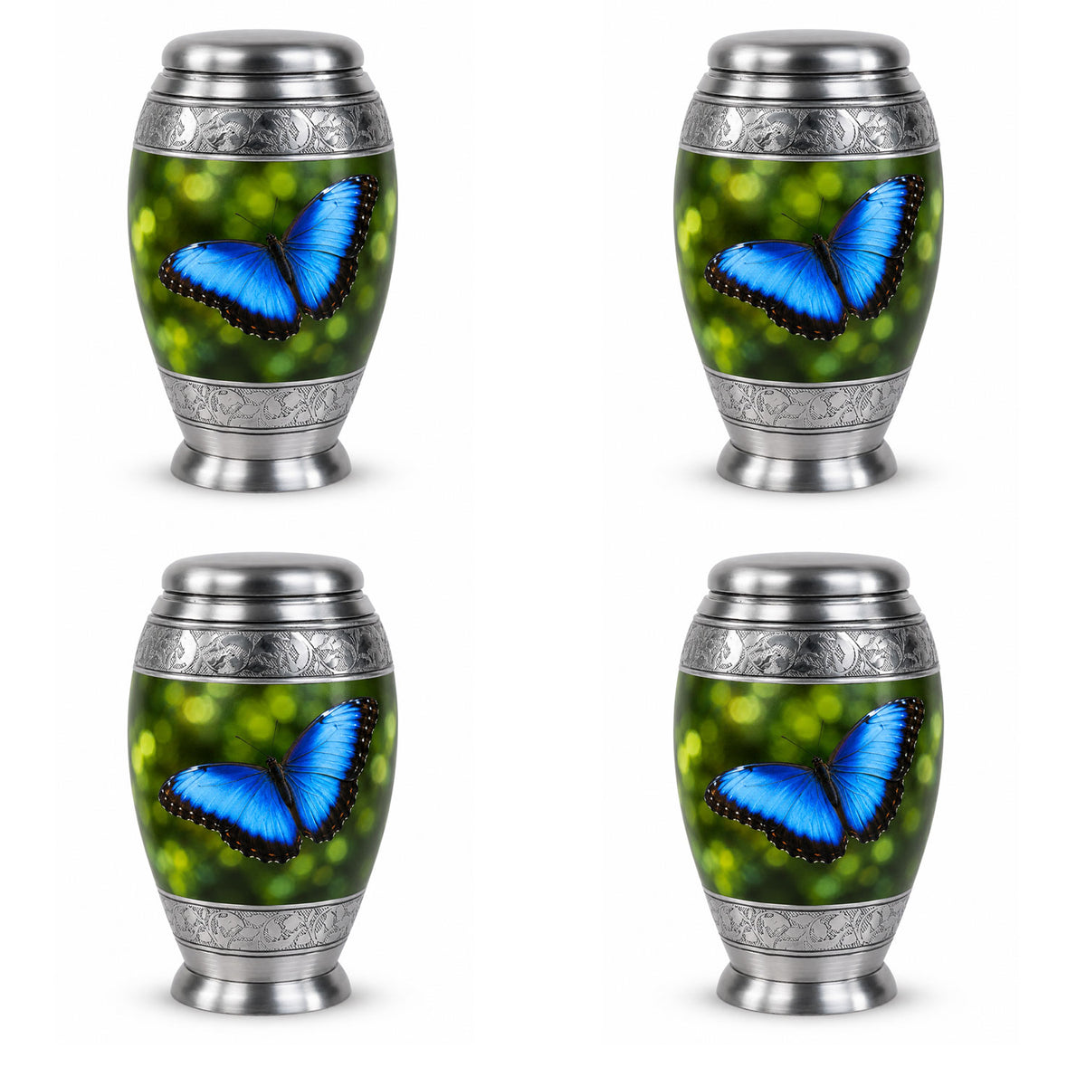 Blue Morpho Butterfly Cremation Urn for Ashes