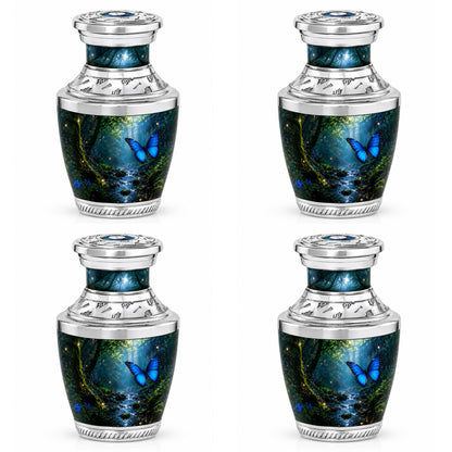 Blue Butterfly Cremation Urn for Ashes