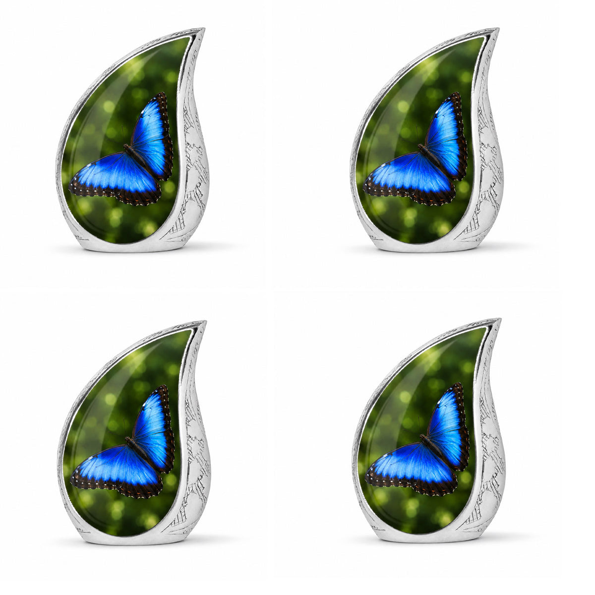 Blue Morpho Butterfly Cremation Urn for Ashes