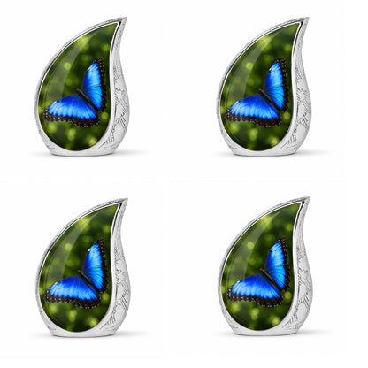 Blue Morpho Butterfly Cremation Urn for Ashes