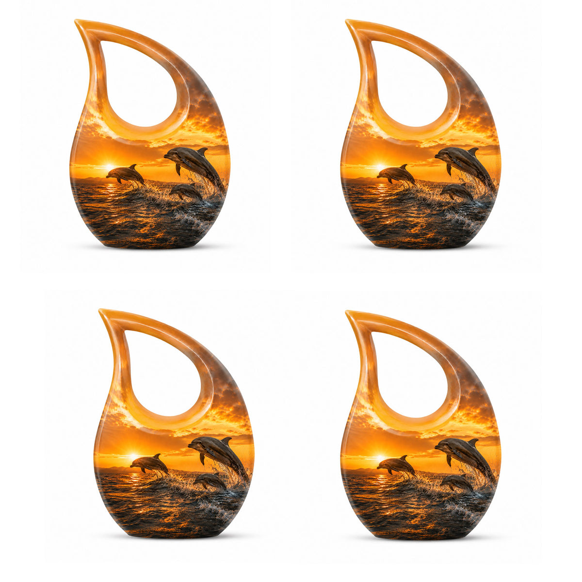 Oceanic Dolphin Family Cremation Urn