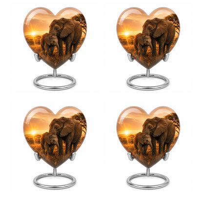 Elephant Family Cremation Urn For Ashes