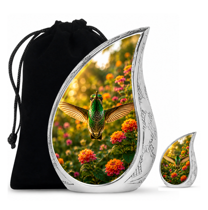 Flying Hummingbird Cremation Urn For Ashes