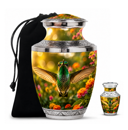 Flying Hummingbird Cremation Urn For Ashes
