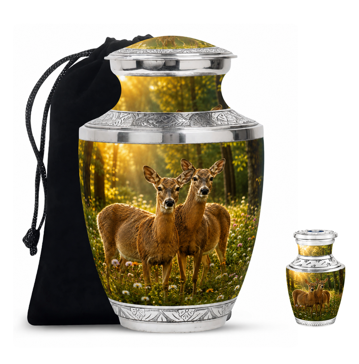 Roe Deer Cremation Urn for Human Ashes