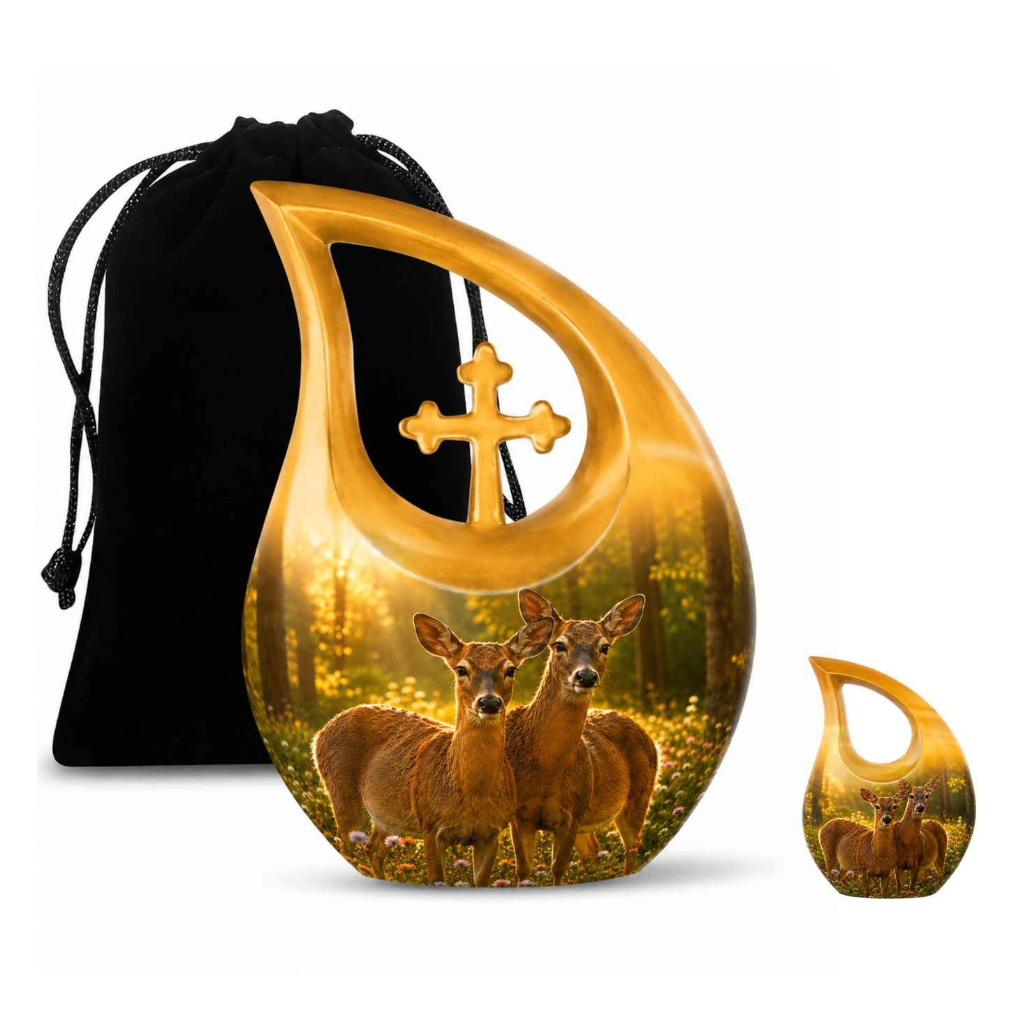 Roe Deer Cremation Urn for Human Ashes