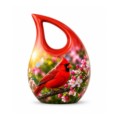Cardinal Bird Cremation Urn for Ashes