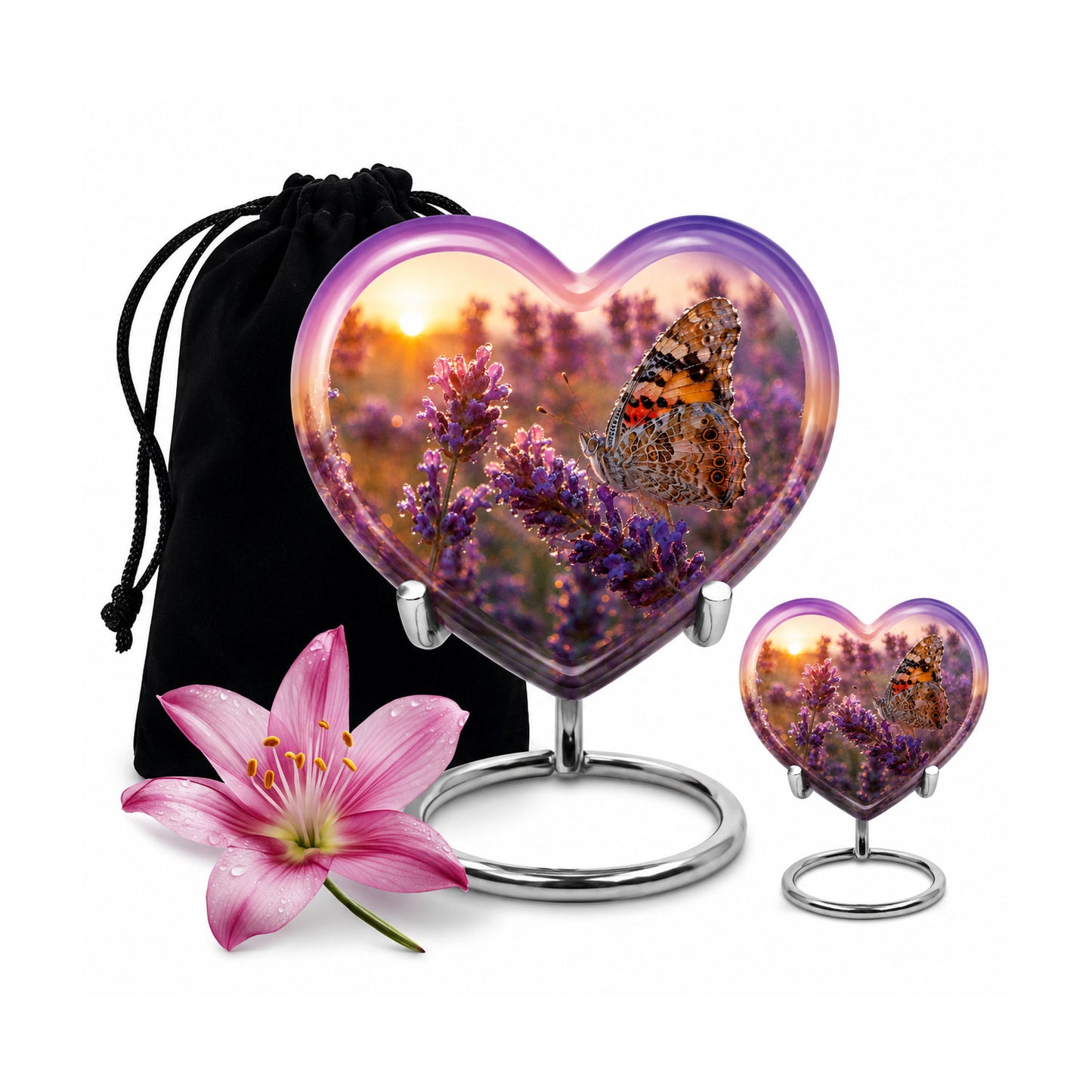 Lavender Fields Butterfly Cremation Urn