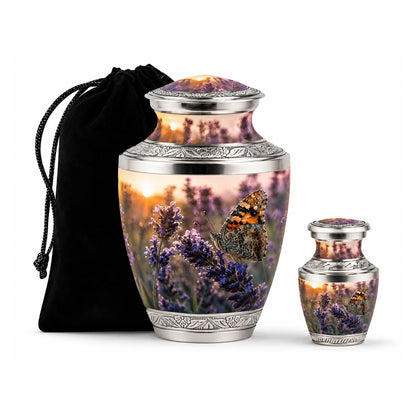 Lavender Fields Butterfly Cremation Urn