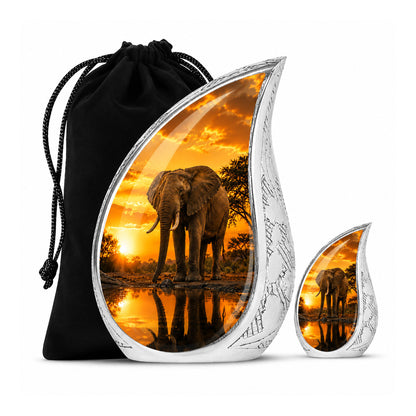 African Elephant Cremation Urn For Ashes