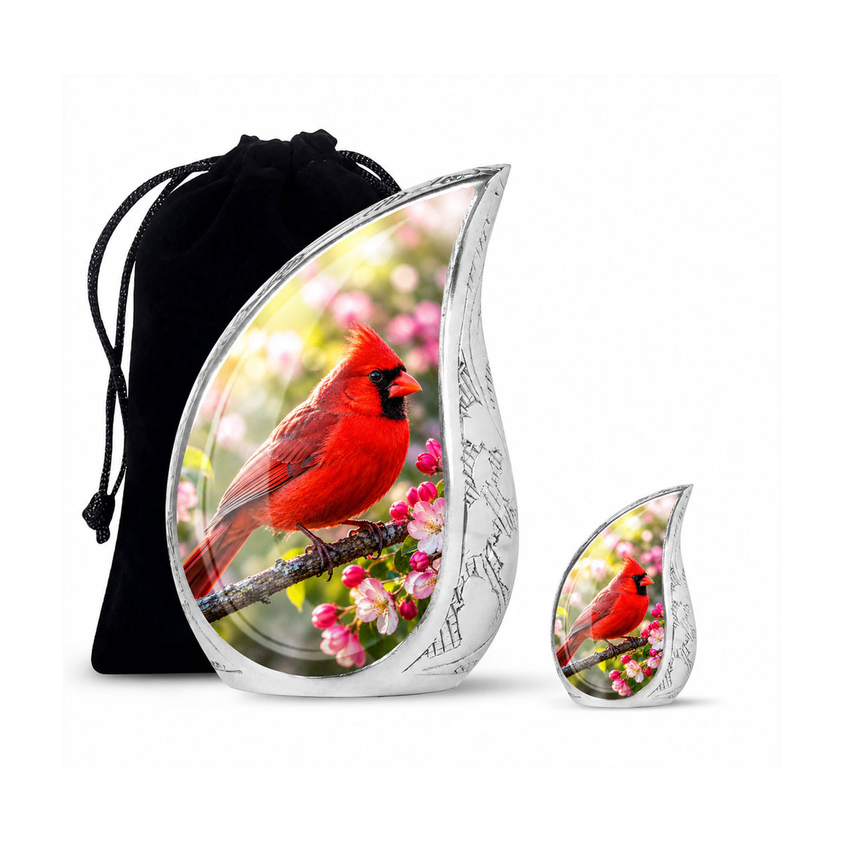 Cardinal Bird Cremation Urn for Ashes