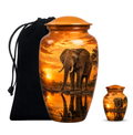 10 inch large Urn with 1 Keepsake 3 Inch Urn