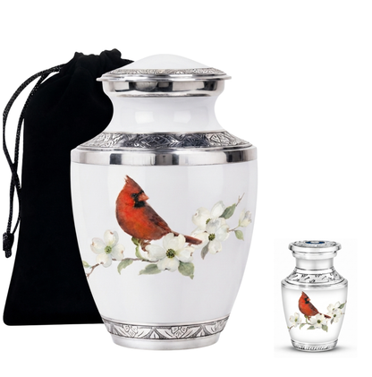 Red Cardinal Cremation Urn for Ashes
