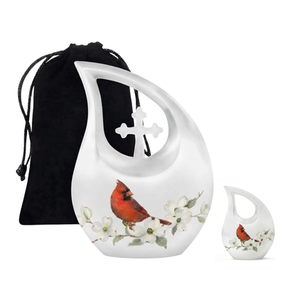 Red Cardinal Cremation Urn for Ashes