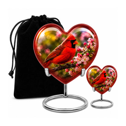 Cardinal Bird Cremation Urn for Ashes