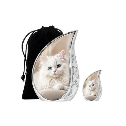 Cat Teardrop Cremation Urn for Ashes