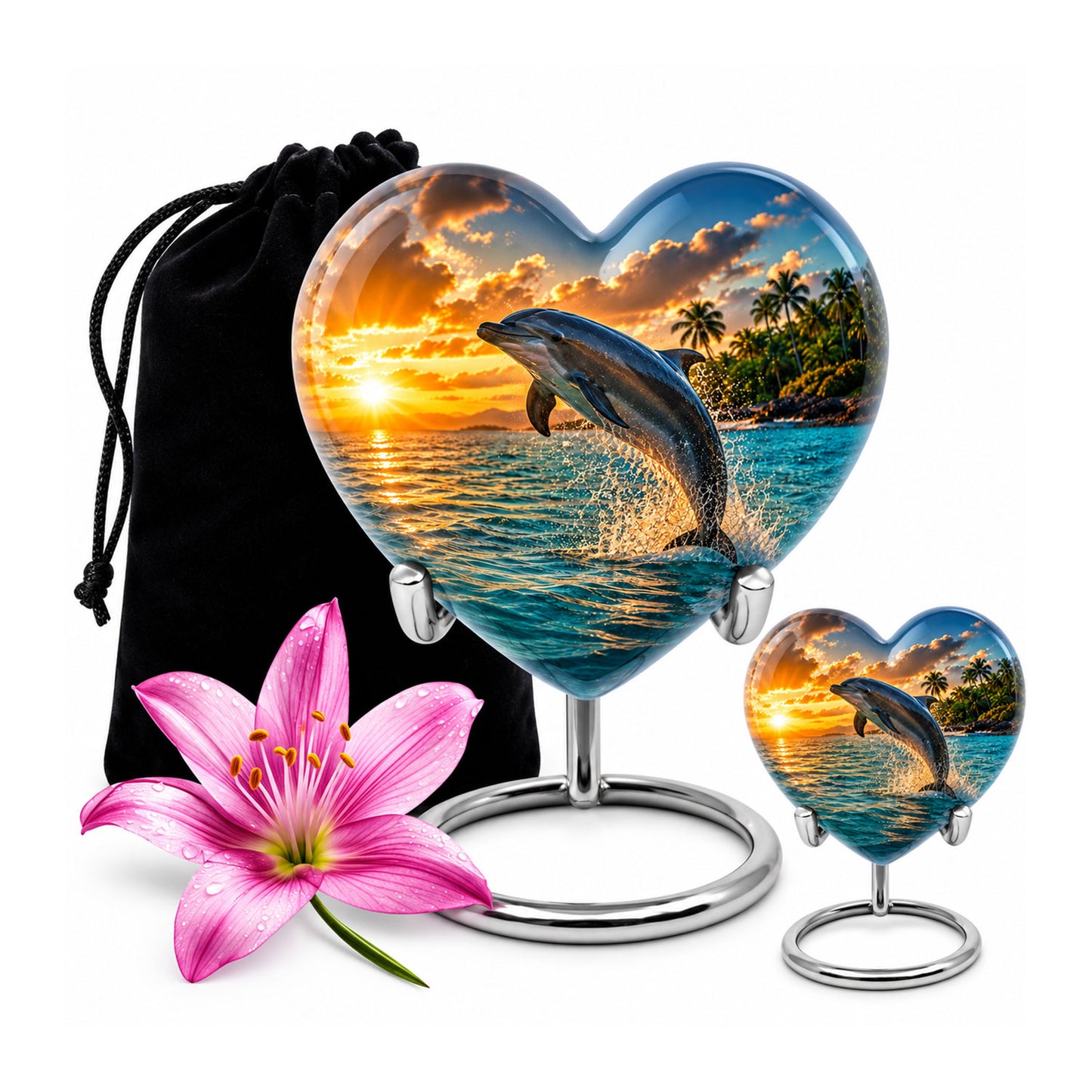 Blue Dolphin Cremation Urn