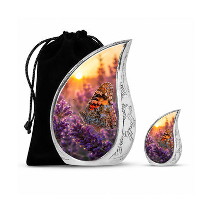 Lavender Fields Butterfly Cremation Urn