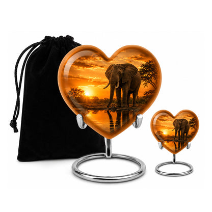 African Elephant Cremation Urn For Ashes