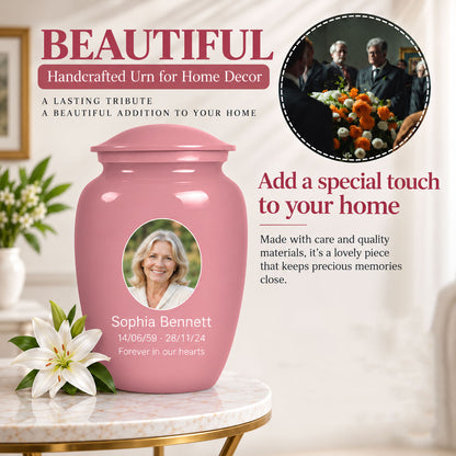 Custom Cremation Urn – Classic Pink Urn for Ashes