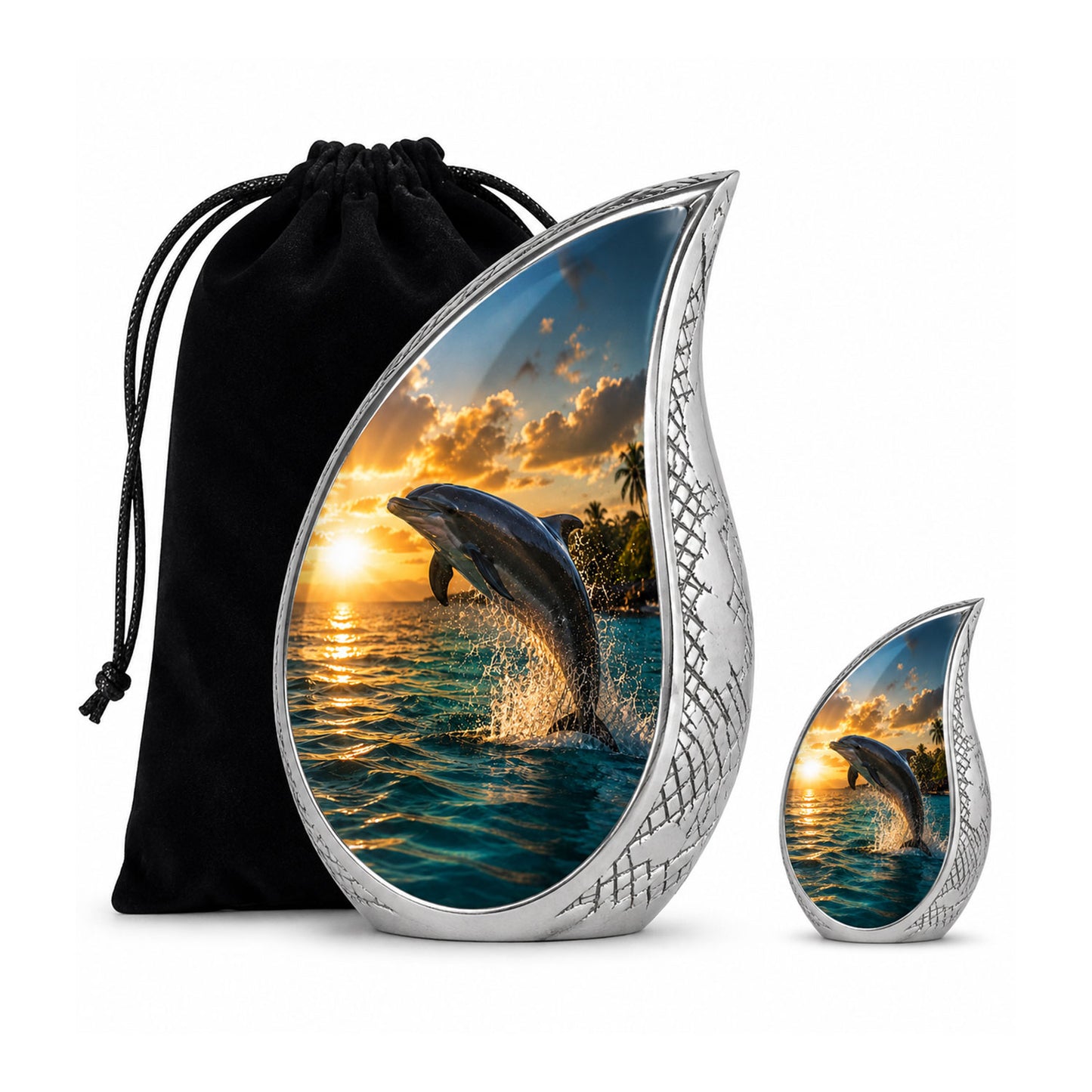 Blue Dolphin Cremation Urn