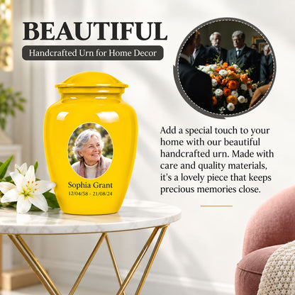 Custom Cremation Urn – Classic Gold Urn for Human Ashes