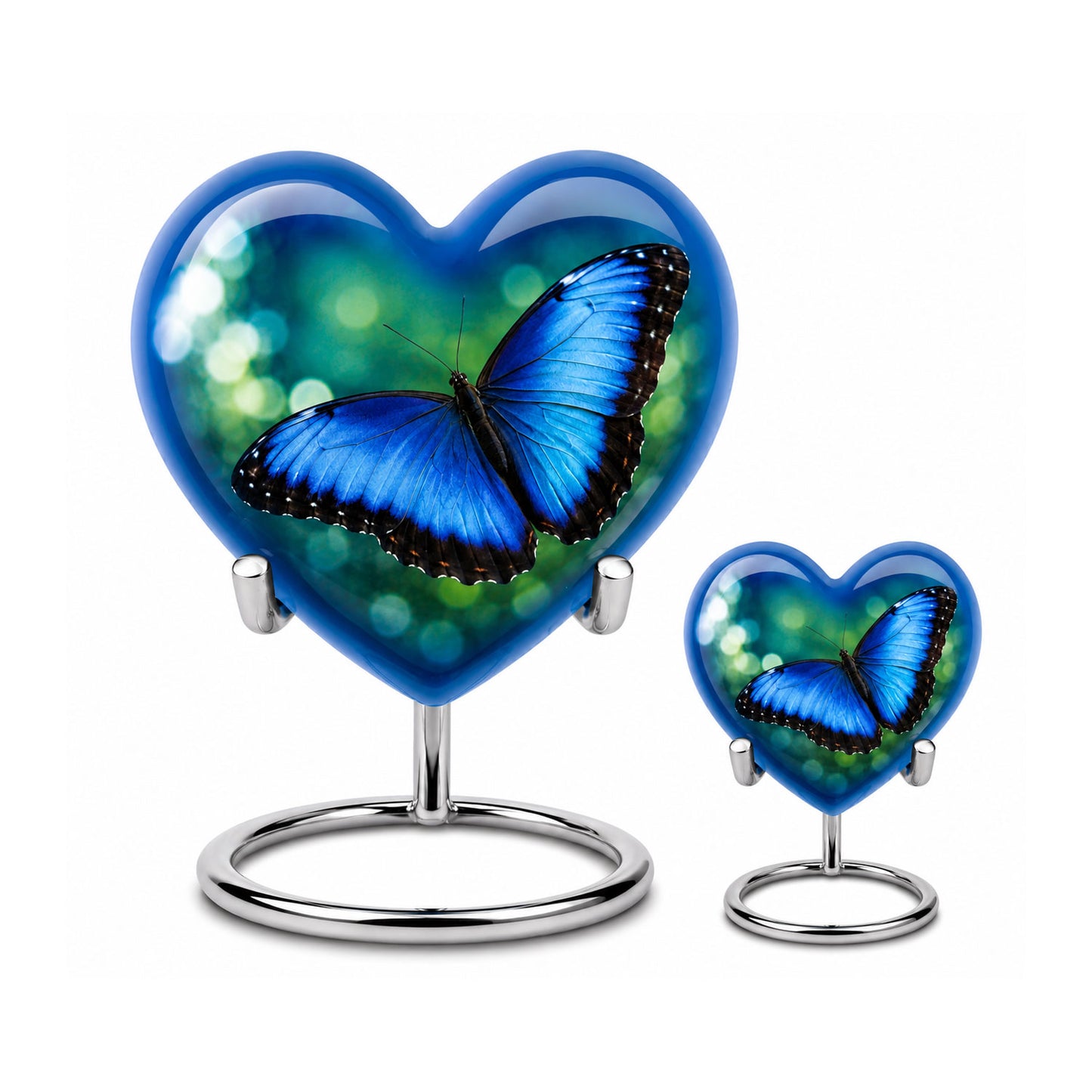 Blue Morpho Butterfly Cremation Urn for Ashes