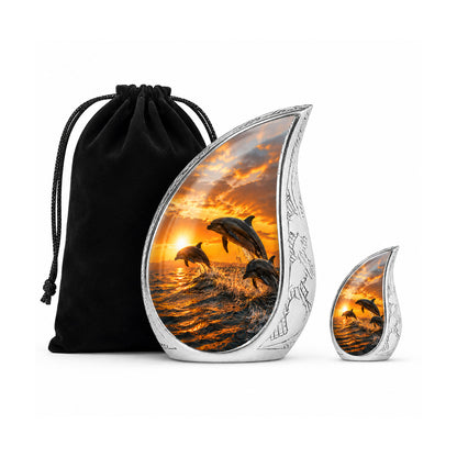 Oceanic Dolphin Family Cremation Urn