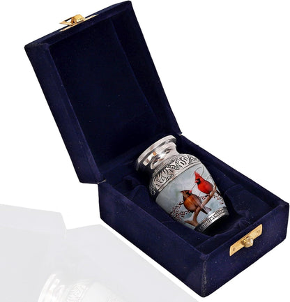 Cardinal Birds Memorial Urn —Small Decorative Keepsake for Ashes