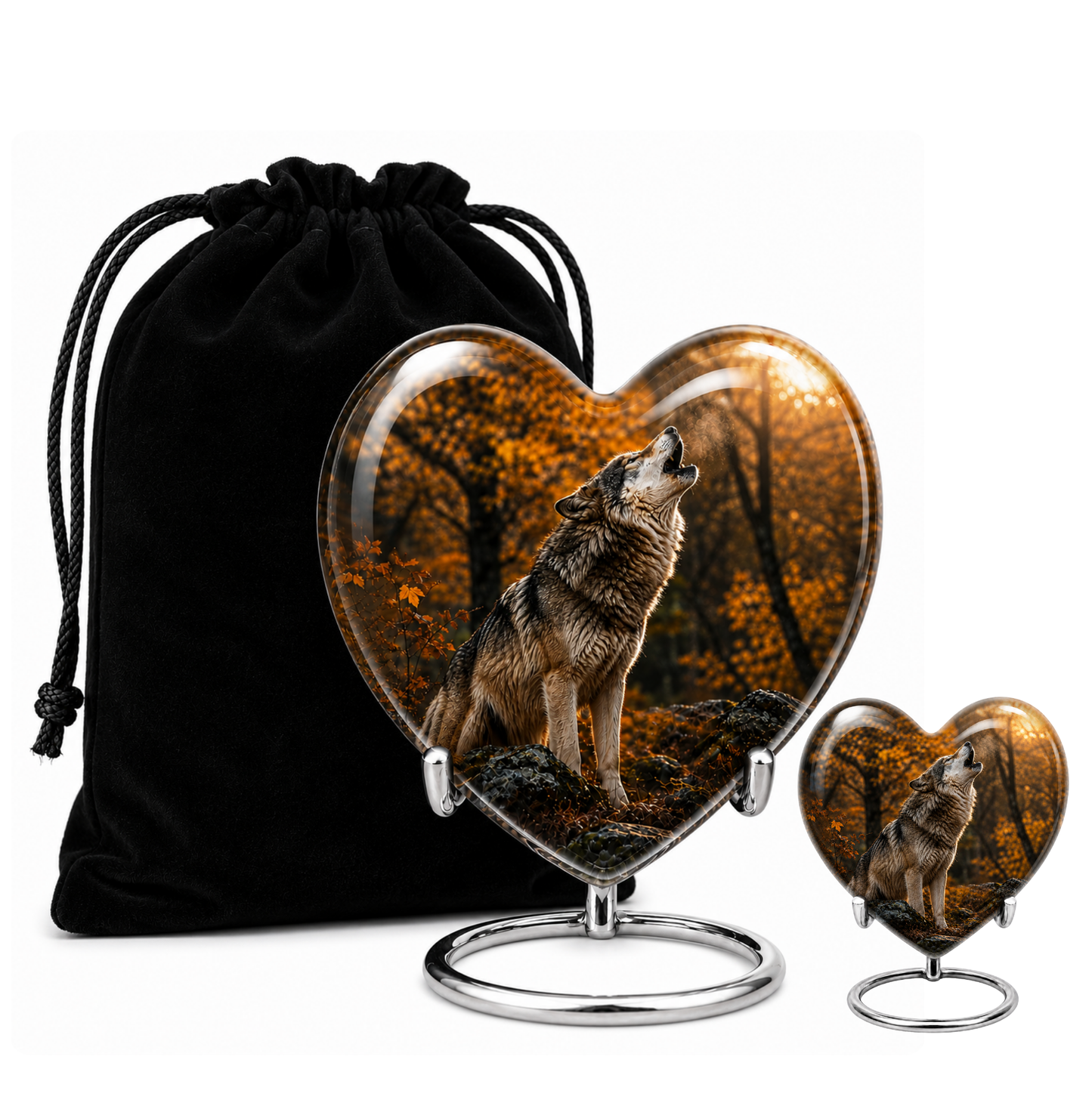 Howling Wolf Cremation Urn for Human Ashes