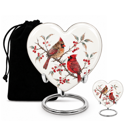 Cardinal Couple Urn for Ashes