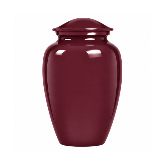 Custom Cremation Urn – Classic Burgundy Urn for Human Ashes