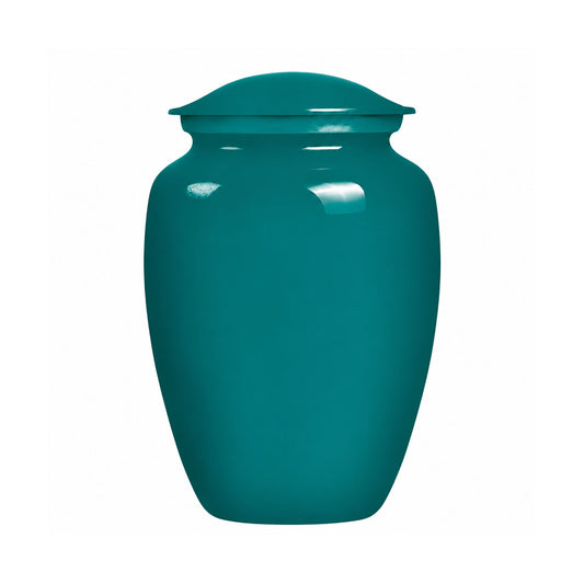 Custom Cremation Urn – Classic Teal Urn for Human Ashes