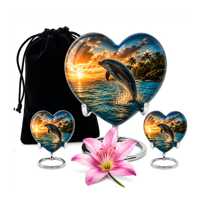 Blue Dolphin Cremation Urn