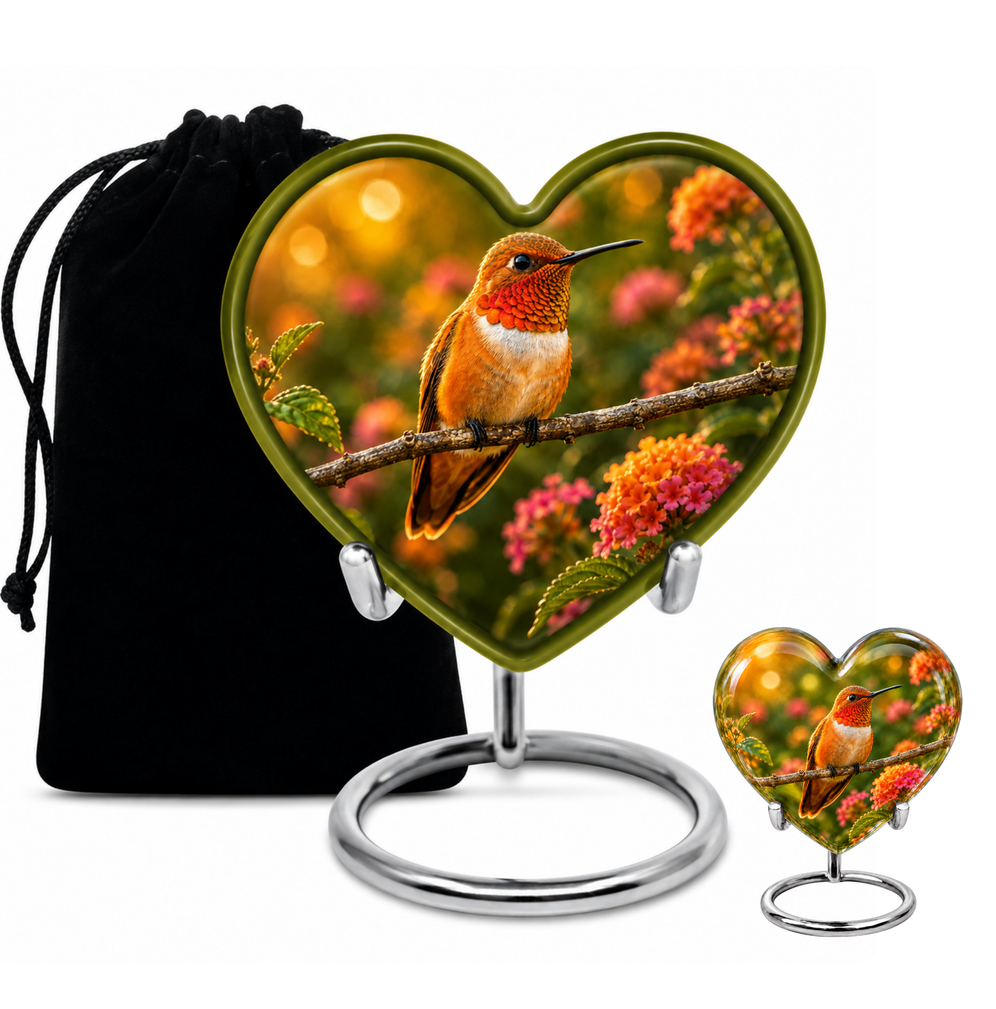 Rufous Hummingbird Cremation Urn For Ashes