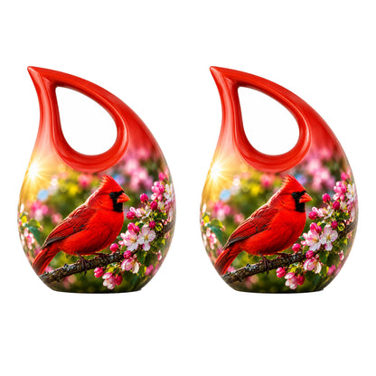 Cardinal Bird Cremation Urn for Ashes