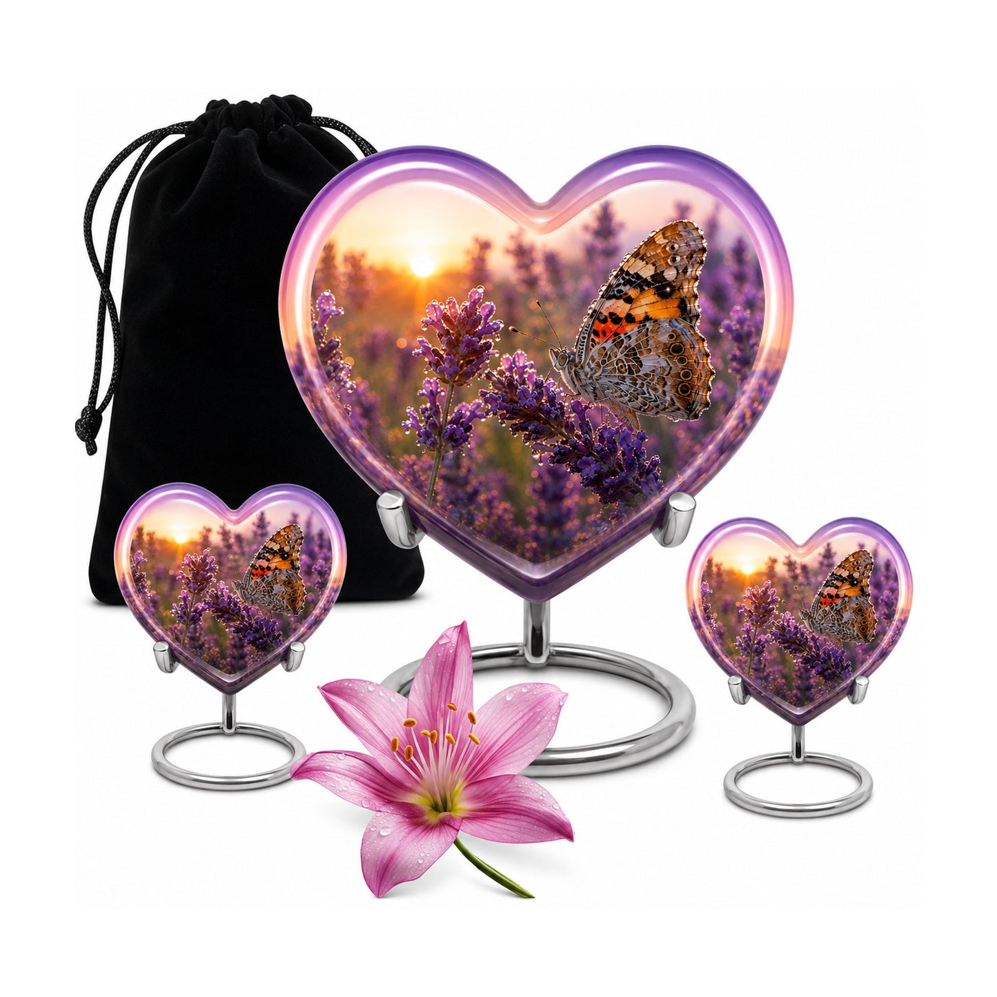Lavender Fields Butterfly Cremation Urn